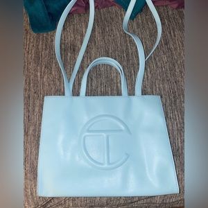 Medium pool blue Telfar. Never worn. No damage comes with dust bag